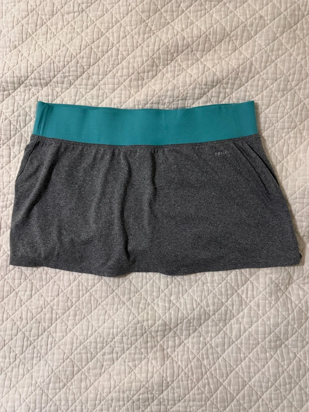 Nike Gray Skort with Teal Waistband